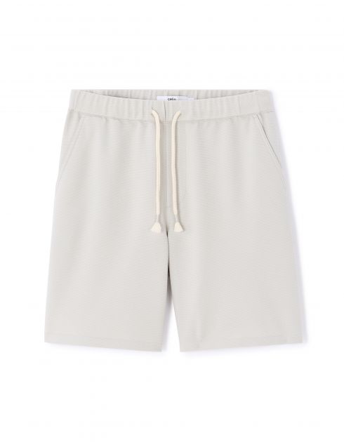 Bermuda piqué stretch - gris