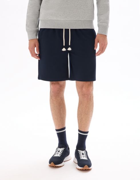 Bermuda piqué stretch - marine