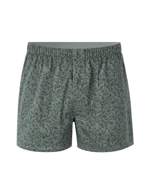 Caleçon 100% coton à motifs végétaux - vert clair