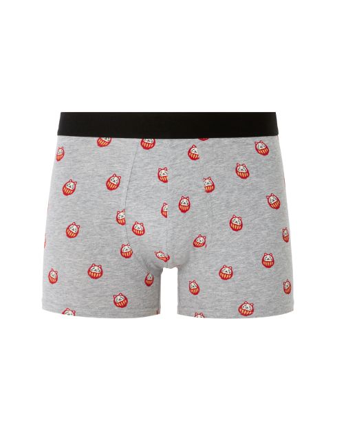 Boxer à motifs chats porte-bonheur - gris