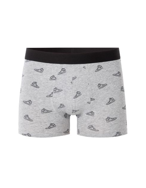 Boxer à motifs baskets - gris