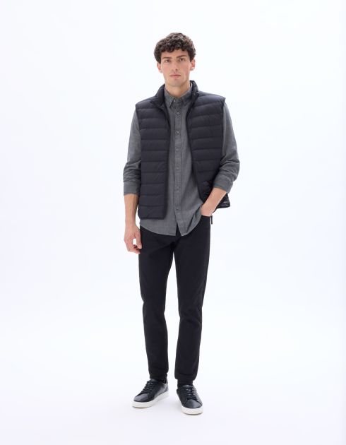 Doudoune light en duvet sans manches - noir