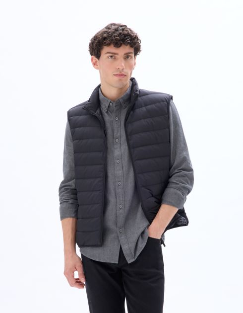 Doudoune light en duvet sans manches - noir