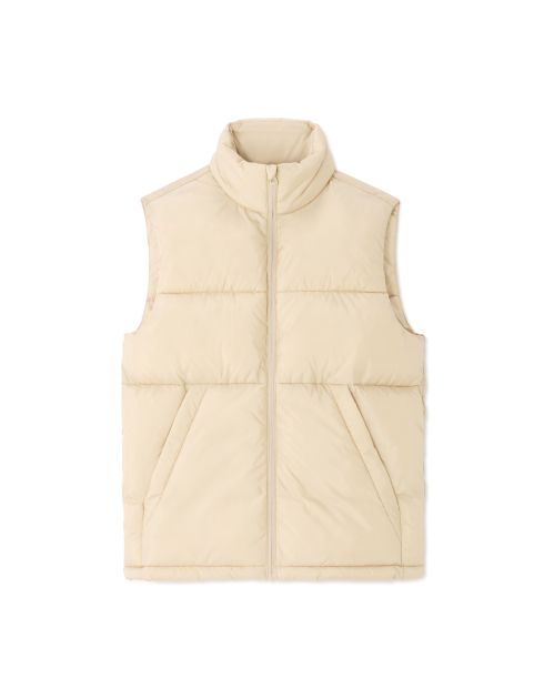 Doudoune sans manches chaude - beige