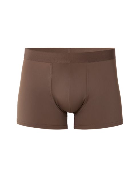 Boxer en microfibre uni - marron