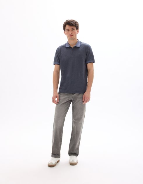 Jean C.75 loose coton stretch 3 longueurs - gris
