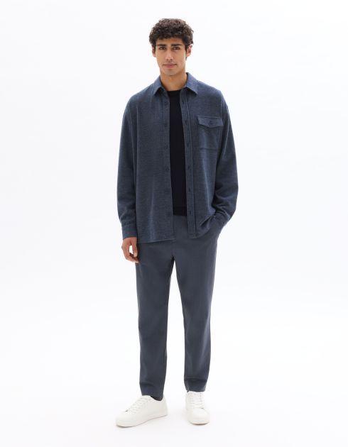 Chemise loose en jersey - marine