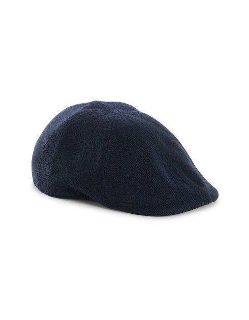 Béret golfeur en laine mélangée- marine