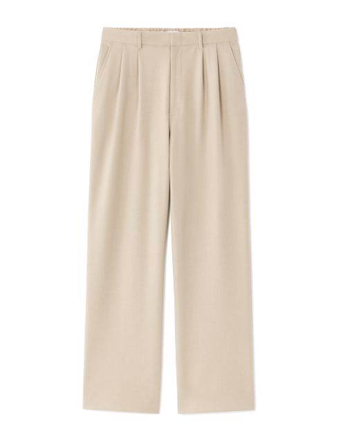 Pantalon baggy en flannelle - beige