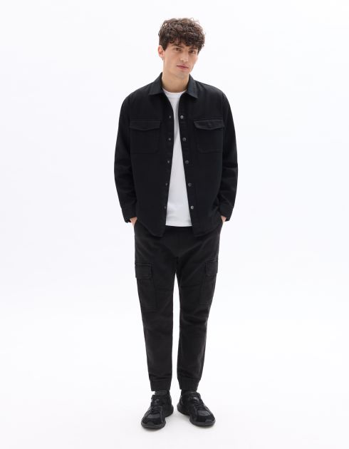 Surchemise en sergé - noir