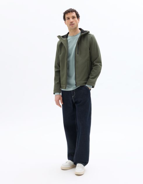 Blouson Softshell à capuche - kaki