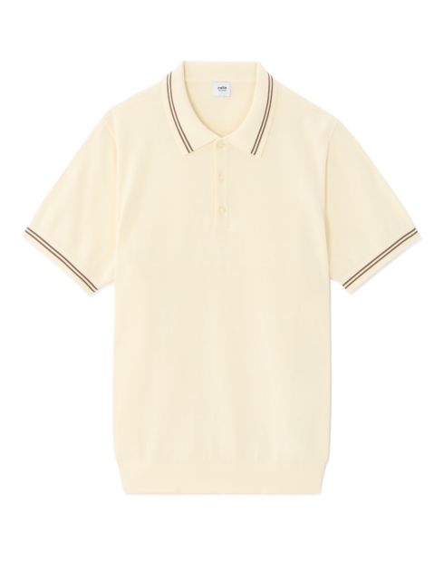 Polo regular 100% jersey de coton - beige