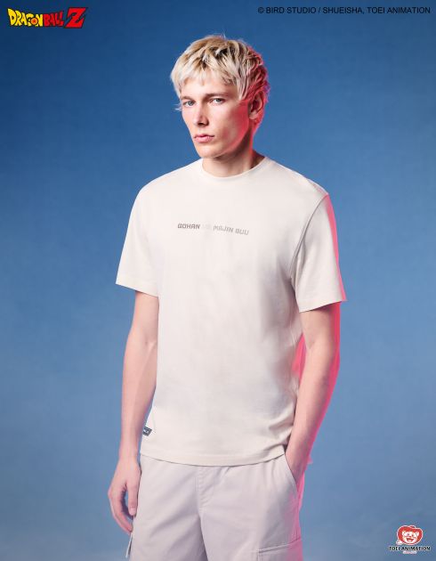 Dragon Ball Z - T-shirt Son Gohan et Majin Buu beige