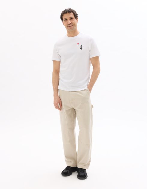 Banksy - T-shirt homme blanc