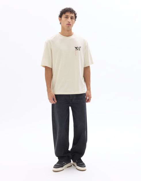 Banksy - T-shirt homme beige