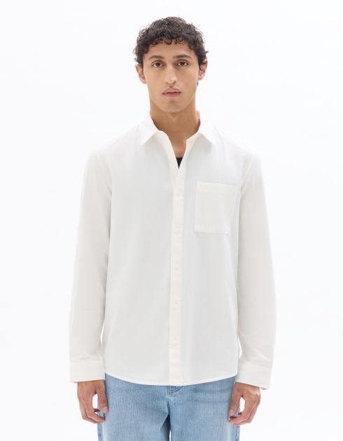 Chemise regular en jean 100% coton - blanc