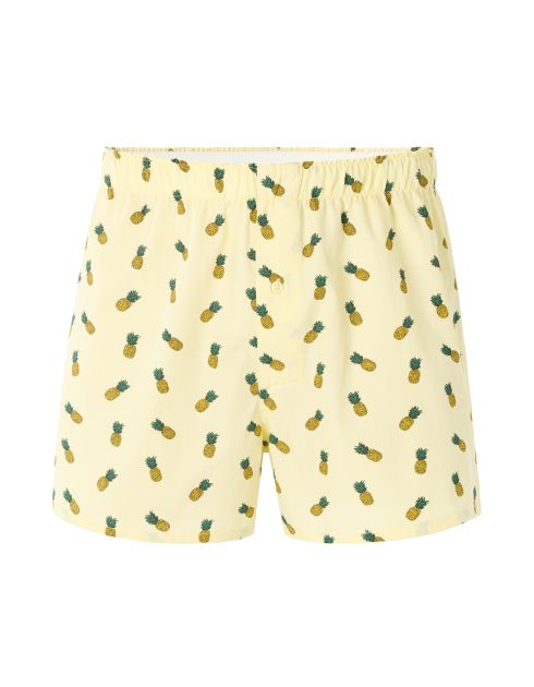 Caleçon 100% coton à motif ananas - jaune