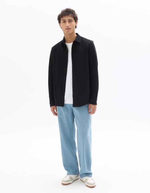 Jean baggy 100% coton - bleu clair