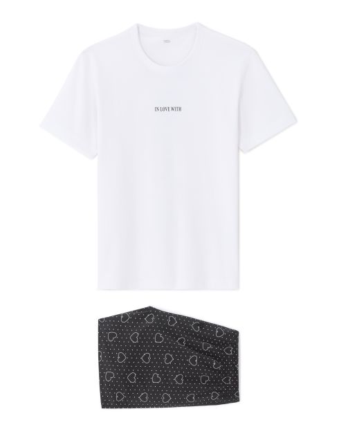 Pyjama homme Saint Valentin - noir