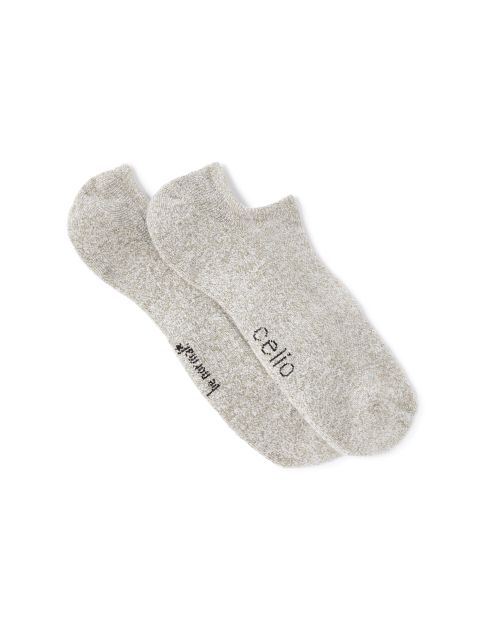 Chaussettes invisibles unies - gris clair
