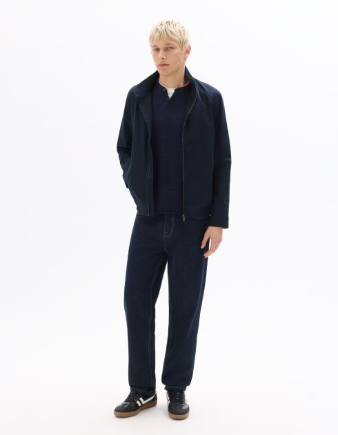 Blouson à col montant zippée - marine