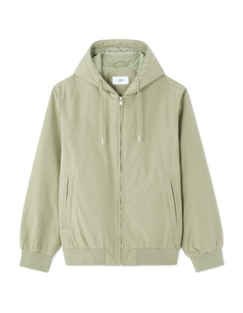 Blouson à capuche 100% coton - vert