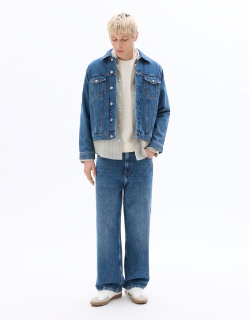 Veste en jean  - bleu