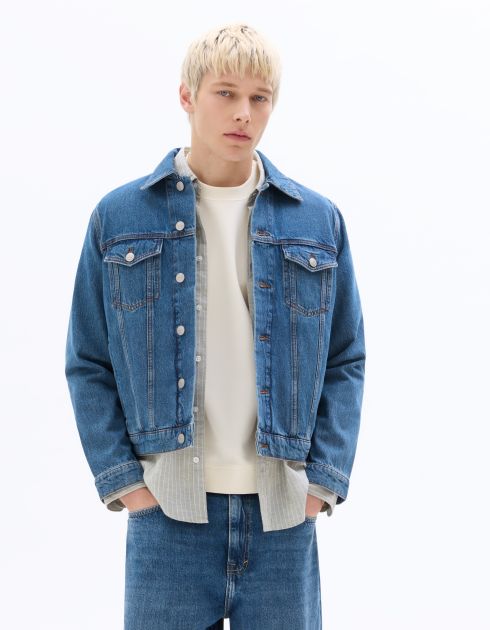 Veste en jean  - bleu