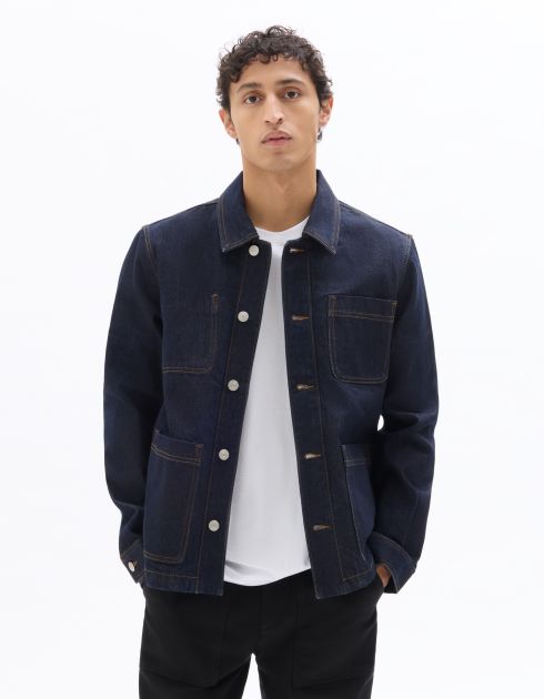 Veste en jean à 4 poches - marine