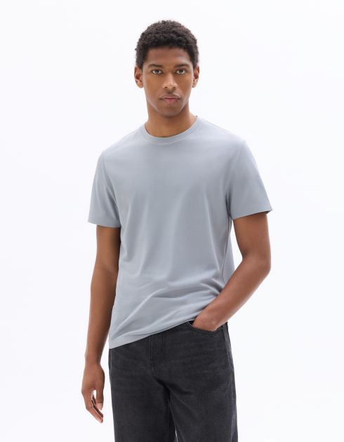 T-shirt boxy sport - gris bleu