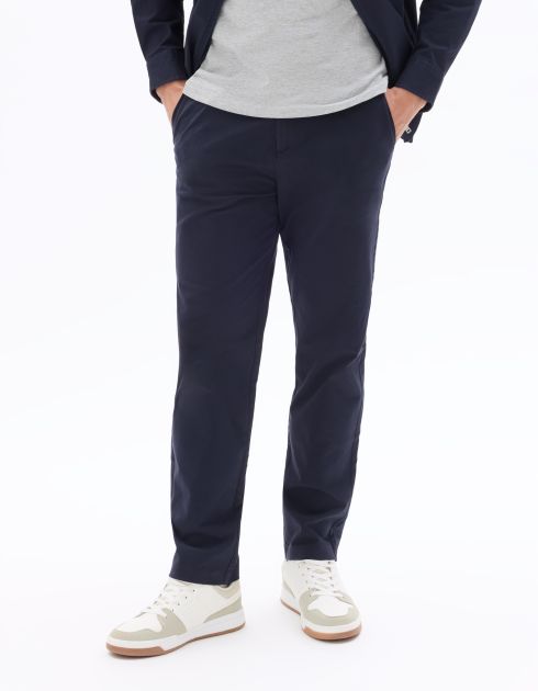 Pantalon 24H slim 7/8 unie - marine