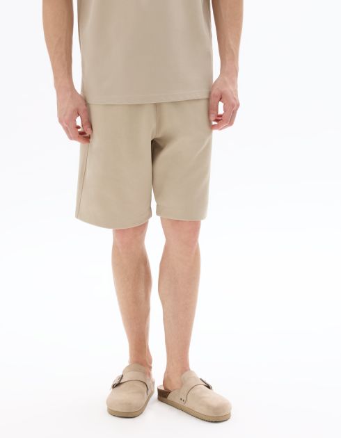 Short loose en interlock - beige clair