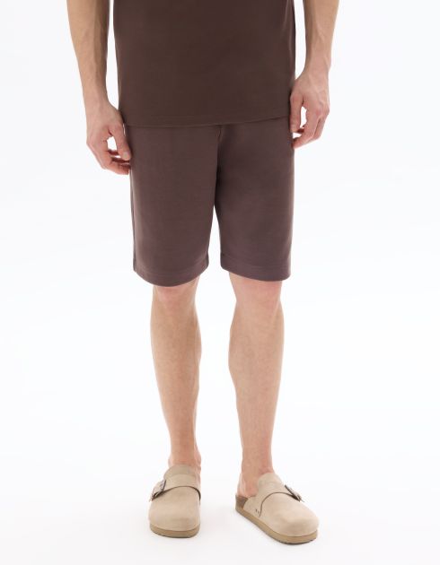 Short loose en interlock - marron glacé