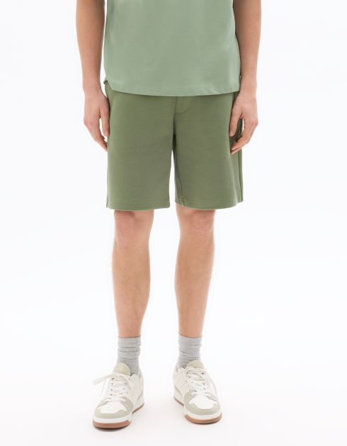 Bermuda en piqué - vert