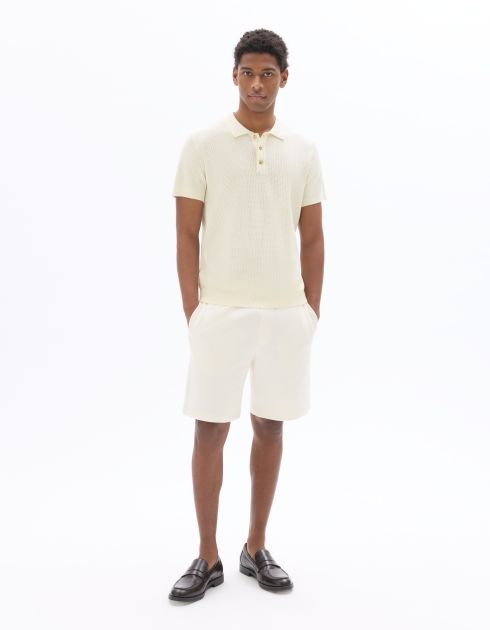 Bermuda en piqué - beige