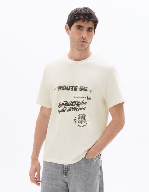 Route 66 - T-shirt blanc