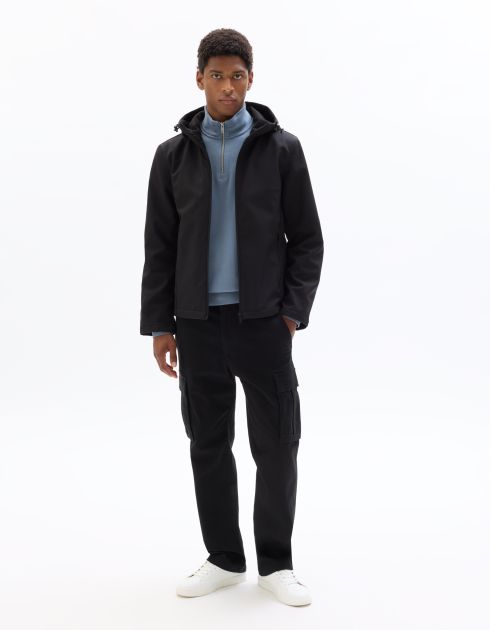 Veste à capuche déperlant et résistante - noir