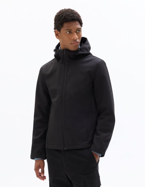 Veste à capuche déperlant et résistante - noir