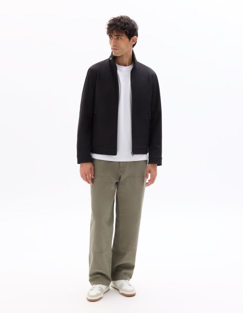 Blouson col montant déperlant et résistant - noir