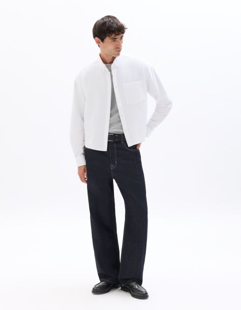 Jean baggy 100% coton - bleu brut