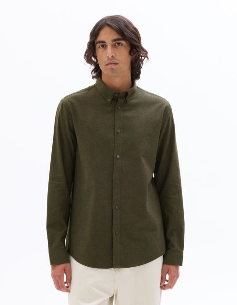 Chemise regular en flanelle 100% coton - anthracite