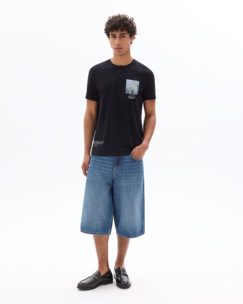 Monet - T-shirt noir Les Nymphéas