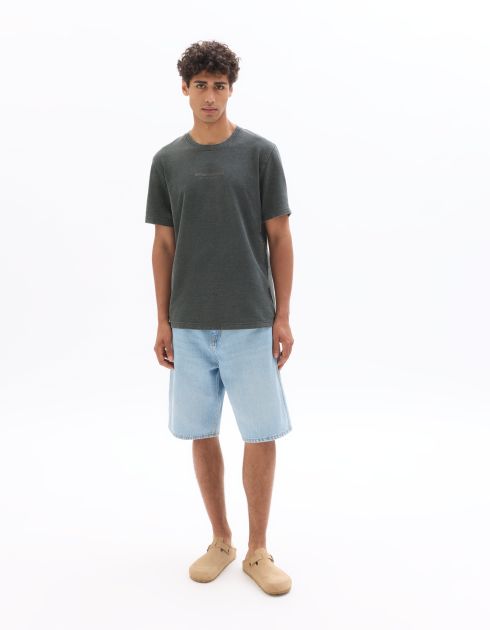 T-shirt boxy col rond imprimé Havana surf club - noir