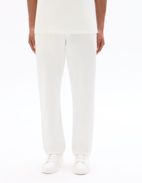 Pantalon de joggine relax effet texturé - blanc