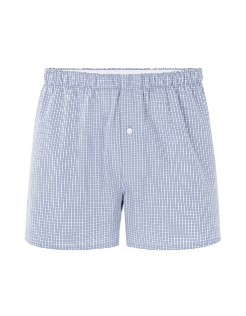 Caleçon 100% coton à carreaux - bleu