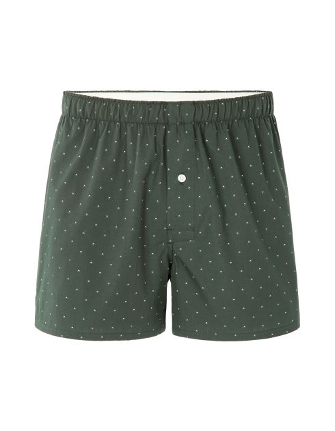 Caleçon 100% coton à pois - vert