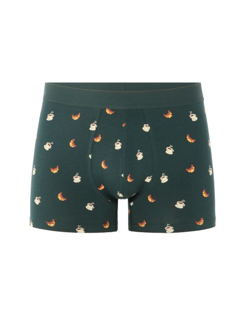 Boxer à motif café - vert
