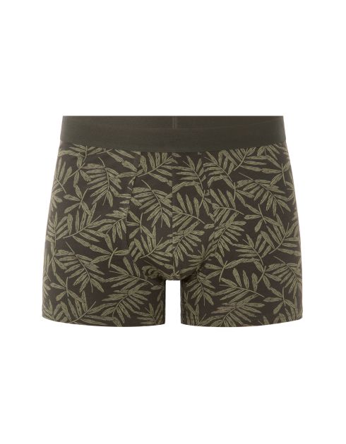 Boxer à motifs feuillages - vert kaki