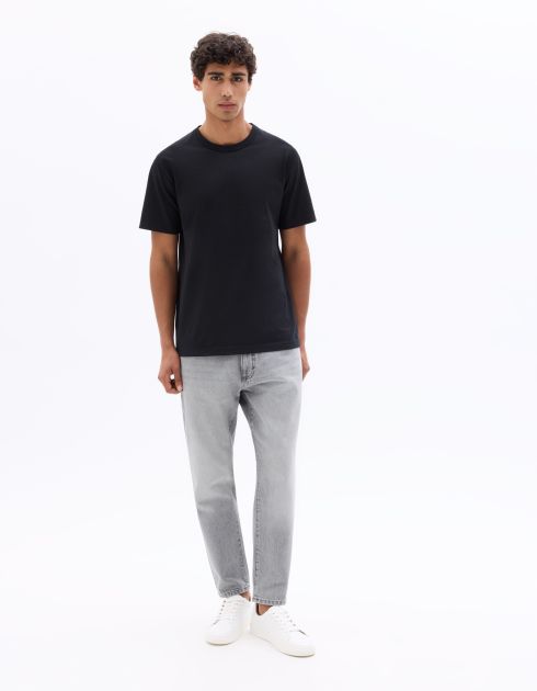 Jean relax 100% coton 7/8e - gris