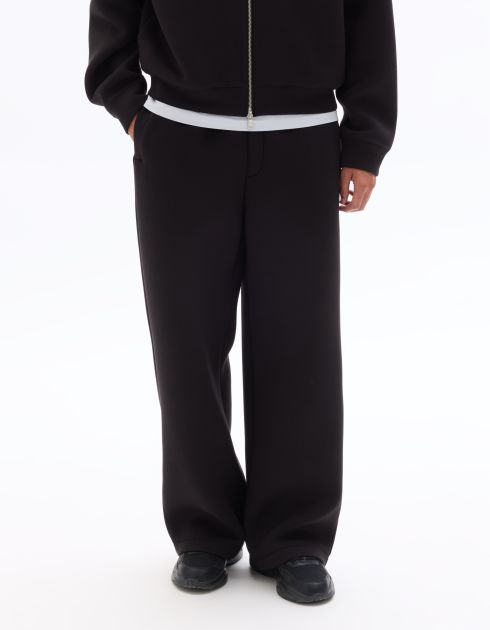 Pantalon de jogging oversize en scuba - noir